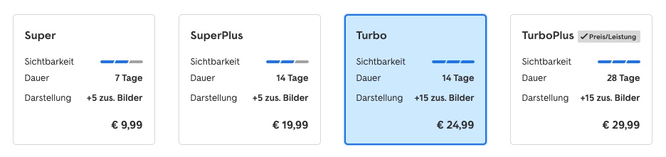 AutoScout24 Preise